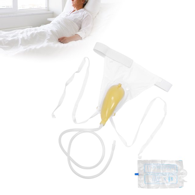 Urine Bag Collector, 1000ML Large Capacity Easy To Use Comfortable Wearable Urinal Air Permeability for the Old for Home for the Disabled for Hospital