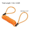 thumbnail image 2 of Uxcell Security Steel Cable 3.5mm x 1.5m/4.92ft Coated Spring Luggage Lock Wire Rope with Double Loop Orange, 2 of 5