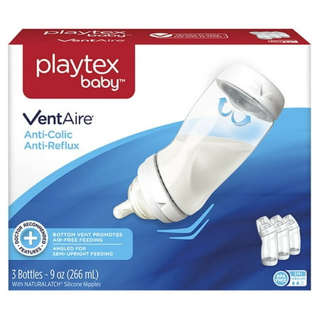 Playtex Baby VentAire Complete Tummy Comfort 9oz 3-Pack Baby Bottle