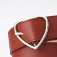 thumbnail image 7 of Women PU Leather Belts Heart Shape Casual Dress Waist Belt Heart Buckle for Heart 105cm, 7 of 7