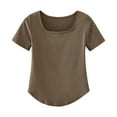 thumbnail image 1 of adviicd T-Shirts pour Femmes Graphiques T-Shirt de Plein Air Amusant Randonnée Course Graphiques Hauts Kaki,TTG, 1 of 4