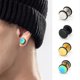 thumbnail image 1 of Men's Earrings Simple Round Stud Earrings For Men Titanium Stainless Steel Barbell Dumbbell Piercing Earings Punk Korea Jewelry--10mm--KAE343-1--Produ 10mm KAE343-1, 1 of 3
