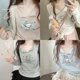 thumbnail image 3 of Sanrio Hello Kitty camiseta de manga larga con estampado de dibujos animados para mujer Y2K Sweet Girl Graffiti Slim Fit moda versátil Top otoño, 3 of 4