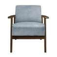 thumbnail image 3 of Lexicon August Fauteuil d'Appoint Rembourré en Velours Bleu Gris, 3 of 6