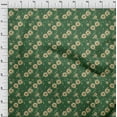 thumbnail image 4 of oneOone Cotton Cambric Dark Green Fabric Floral Fabric For Sewing Printed Craft Fabric By The Yard 42 Inch Wide, 4 of 5