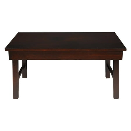 Oriental Furniture Rosewood Korean Tea Table, Rectangular, Dark Lacquer, floor desk