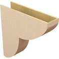 thumbnail image 5 of 9"W x 36"D x 36"H Thin Crestline Rough Cedar Woodgrain TimberThane Corbel, Primed Tan, 5 of 6