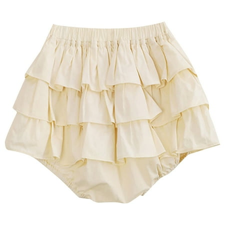 

XIEULQP Summer Dress Toddler Girls Thin Flower Pod Skirt Shredded Cake Skirt Pants Children s Casual Skirt Flower Girl Dress Beige