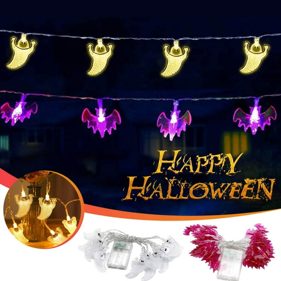 Halloween String Lights, 9.8ft 20 LED Halloween String Lights, Waterproof Plug in Light for Outdoor, Indoor Decor, Halloween Lighting for Garden, House, Halloween Party Decorations