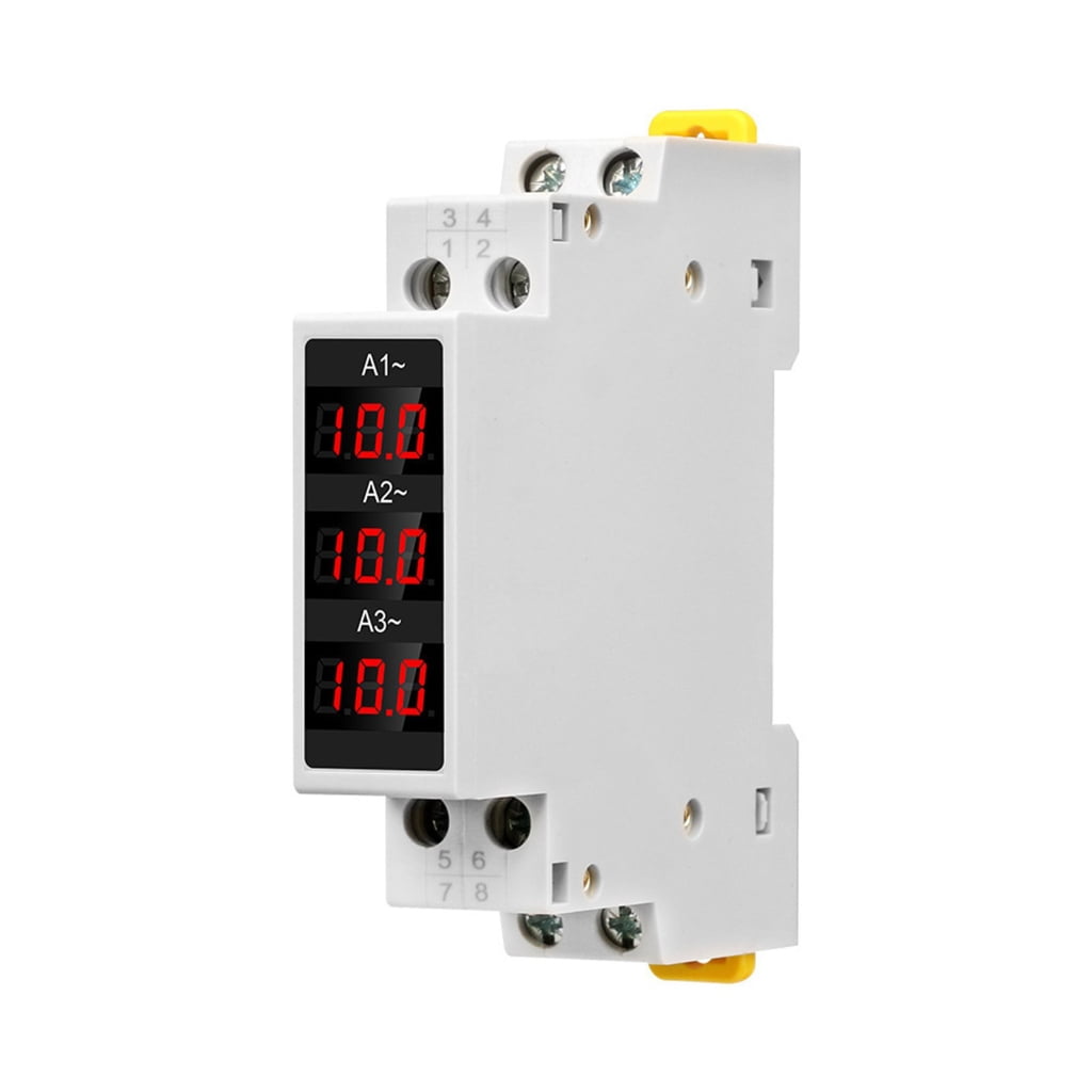 Din Rail Apmere Meter AC80V~500V 1~100A Three Phase Modular Ammeterindicator