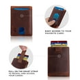 thumbnail image 6 of Serman Brands RFID Blocking Slim Wallet | Bifold Genuine Leather Thin Minimalist Front Pocket Wallets | Credit Card Holder | For Men with Money Clip | Canyon Red, 6 of 7