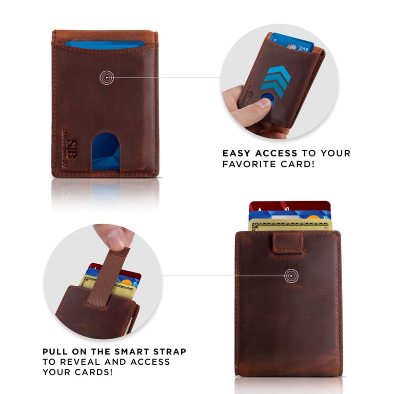 Serman Brands RFID Blocking Slim Bifold Wallet, Canyon Red photo 5