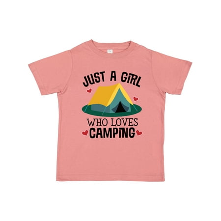 

Inktastic Just a Girl Who Loves Camping Gift Toddler Toddler Girl T-Shirt