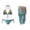 Art Marble, variant on Women’s Bikini Sets 3 Pieces Lemon Swimsuit for Women V Neck Cut Out Bathing Suit with Sheer Tie Wrap Skirts Summer Beach Clothes 2025