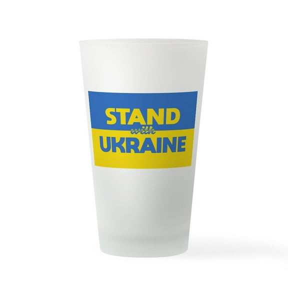 CafePress - Stand With Ukraine - Pint Glass, Drinking Glass, 16 oz. CafePress