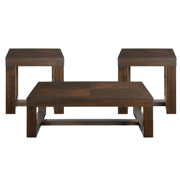 Picket House Furnishings Drew 3PC Occasional Table Set in Cherry