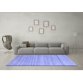 thumbnail image 3 of Ahgly Company Machine Washable Indoor Square Solid Blue Modern Area Rugs, 7' Square, 3 of 4
