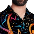 thumbnail image 5 of Note Men's Hawaiian Shirt, Short Sleeve Printed Button Down Beach Casual Tops, Summer Spread Collar Men's Shirts, 5 of 6