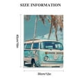 thumbnail image 2 of Creowell Ocean Beach Theme Wall Art Decor Coastal Tropical Palm Trees Cute Vintage Van Canvas Prints Poster for Living Room Bedroom Bathroom Decoration 16x20 in/12x16 in, 2 of 5