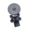 thumbnail image 4 of Portarrollos de papel higiénico con forma de mapache, fácil de instalar, divertido y decorativo. Gris, 4 of 9