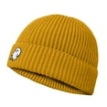 thumbnail image 5 of Dalix Mens Ghost Fisherman Beanie Hat Winter Knit Cuffed Watch Cap in Mustard, 5 of 5