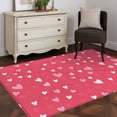 thumbnail image 3 of Valentine's Day Area Rugs 2.7'x5', Washable Small Throw Rugs for Kitchen Bedroom, Pink White Love Heart Romantic Indoor Outdoor Rug Non-Slip Low Pile Carpet Runner Reversible Floor Mats, 3 of 8