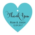 thumbnail image 1 of 100 PCS Thank You Custom Made Heart Shape Hang Tags Personalized Wedding Favor Paper Tags, 1 of 1