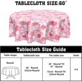 thumbnail image 2 of Valentines Day Round Tablecloth 60 Inch Mothers Day Pink Love Hearts Romantic Table Cloth Valentines Decorations Tablecloth Washable Polyester Table Cover For Kitchen Dining Room Party Home Decor, 2 of 6