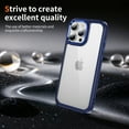 thumbnail image 3 of Compatible with iPhone 16 Pro Max Clear Phone Case,Drop Protection Anti-fall Rugged Heavy Duty Shockproof Military Protective Tough Durable Transparent Phone Case Cover,Darkblue, 3 of 7