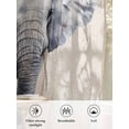 thumbnail image 6 of Sheer Curtains 108 Inches Long 2 Panels Set for Living Room, Vintage Elephant Semi Sheer Curtains for Windows, Modern Art Animal Watercolor Voile Window Treatments Rod Pocket Curtain, 6 of 7