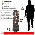 thumbnail image 3 of 6-Tiered Garden Water Fountains Large Outdoor Fountains and Waterfalls with Light for Patio Yard Porch Pool Decor, 3 of 7