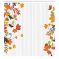 thumbnail image 3 of Ambesonne Harvest Shower Curtain, Maple Aspen Leaf Frame, 69"Wx84"L, Multicolor, 3 of 3