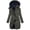 Dark Grey-M, variant on Women's Waterproof Hooded Winter Coat with Thick Fleece and Wool Lining for Extreme Warmth Comfort