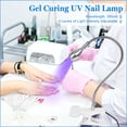 thumbnail image 2 of Lámpara UV AORAEM de 3 W para uñas de gel con cuello de cisne y pinza, 2 of 7