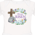 thumbnail image 4 of Inktastic Easter He Has Risen with Cross and Flowers Boys or Girls Long Sleeve Baby Bodysuit, 4 of 5