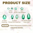 thumbnail image 2 of Strass de cristal colorido AB mezclado de Uxcell para decoraciones de manualidades de uñas Verde menta AB, 2 of 7