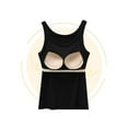thumbnail image 4 of AherBiu Womens Plus Size Tank Tops with Built in Bra Ribbed Stretch Slim Fitted Crewneck Camisole Going out Tops for Women, 4 of 9