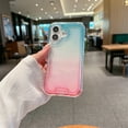 thumbnail image 2 of for iPhone 16 Plus Case Clear, Transparent Hybrid Crystal iPhone 16 Plus Phone Case [Hard Plastic & Soft Silicone Bumper] Acrylic Non-Yellowing Thin Slim Protective Cover for Women, Blue+Pink, 2 of 10