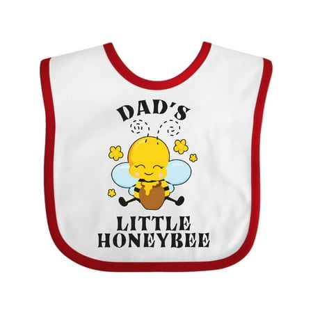 

Inktastic Cute Bee Dad s Little Honeybee with Stars Gift Baby Boy or Baby Girl Bib