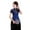 Navy Blue S, variant on Women Cheongsam Shirt Dragon Phoenix Printing Chinese Style Summer Autumn Side Split Stand Collar Cheongsam Top for Banquet