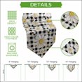 thumbnail image 5 of White Daisy Farmhouse Table Runner Linen Burlap Table Runner 108 Inches Long Garden Floral Honeybees Black Plaid Dresser Scarves for Kitchen Island Coffee Dining Room Party Holiday Decor 13"x108", 5 of 8
