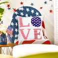 thumbnail image 2 of Independence Day Pillow Home Cushion Seat Cushion With Insert, Decorated With Love Typography And Flag-Inspired Accents For Festive Celebrations, Soft Comfortable, 2 of 7
