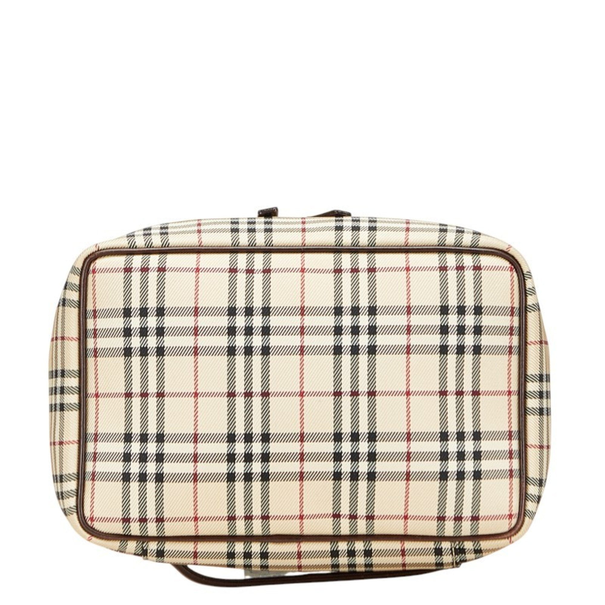 バッグ BURBERRY Nova Check Accessory Pouch Pre-Owned Burberry Nova Check Handbag/Cosmetic Pouch in