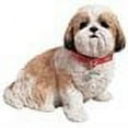 thumbnail image 2 of Sandicast "Life Size" Sitting Gold & White Shih Tzu Dog Sculpture, 2 of 2
