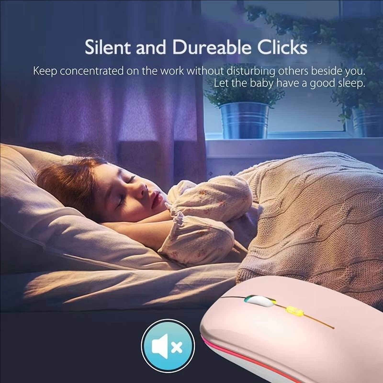 Rechargeable wireless mouse for macbook, bluetooth 5.1, 2.4Ghz, usb, rgb, 1600dpi, tablet, computer, laptop, pc