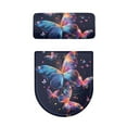 thumbnail image 5 of SEANATIVE Butterfly Toilet Lid & Tank Covers Toilet Lid Dust Cover Stays in Place Toilet Tank Lid Pads Anti Splash Liquid Resistant Toilet Seat Cover Machine Washable, 2pcs, 5 of 7