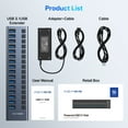 thumbnail image 6 of ACASIS 16-Port USB 3.1 Hub with 96W Power, Aluminum Housing, Individual Switches, 10Gbps High-Speed, 6 of 10