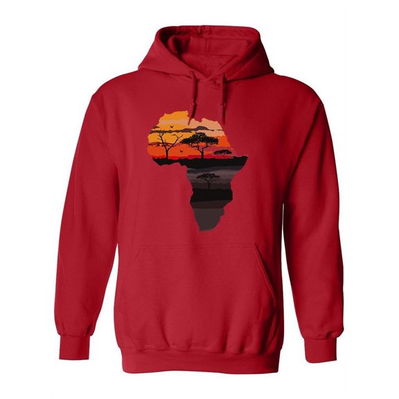 African Black Landscape Sketch Hoodie Women -Image by Shutterstock, Female Large