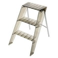 thumbnail image 4 of ToppiJoy 3 Step Folding Step Stool, Acrylic Folding Step Stool, 3-in-1 Design for Ladder Stool & Storage Rack for Adults, 220.46lbs Load (Clear Coffee Color), 4 of 9