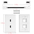 thumbnail image 4 of MXTECHNIC Single Port 4K HDMI Wall Plate Outlet Cover with 6 Inch Female to Female High Speed HDMI Pigtail Cable for Video Game Systems,TV Boxes(2-Port), 4 of 10